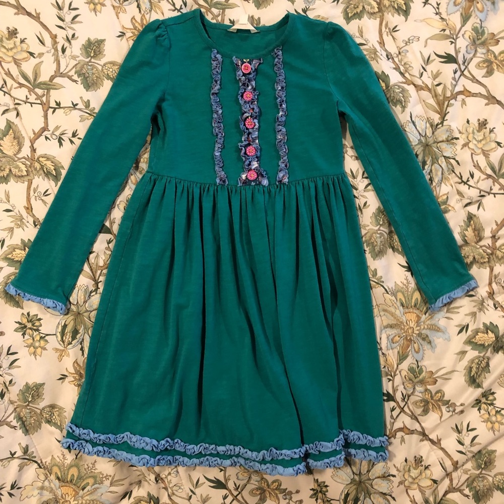 Matilda Jane long sleeve green dress size 8